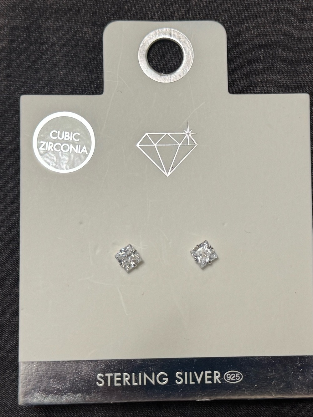 Sterling Silver Clear Cubic Zirconia Stud Rings - Classic Sparkle